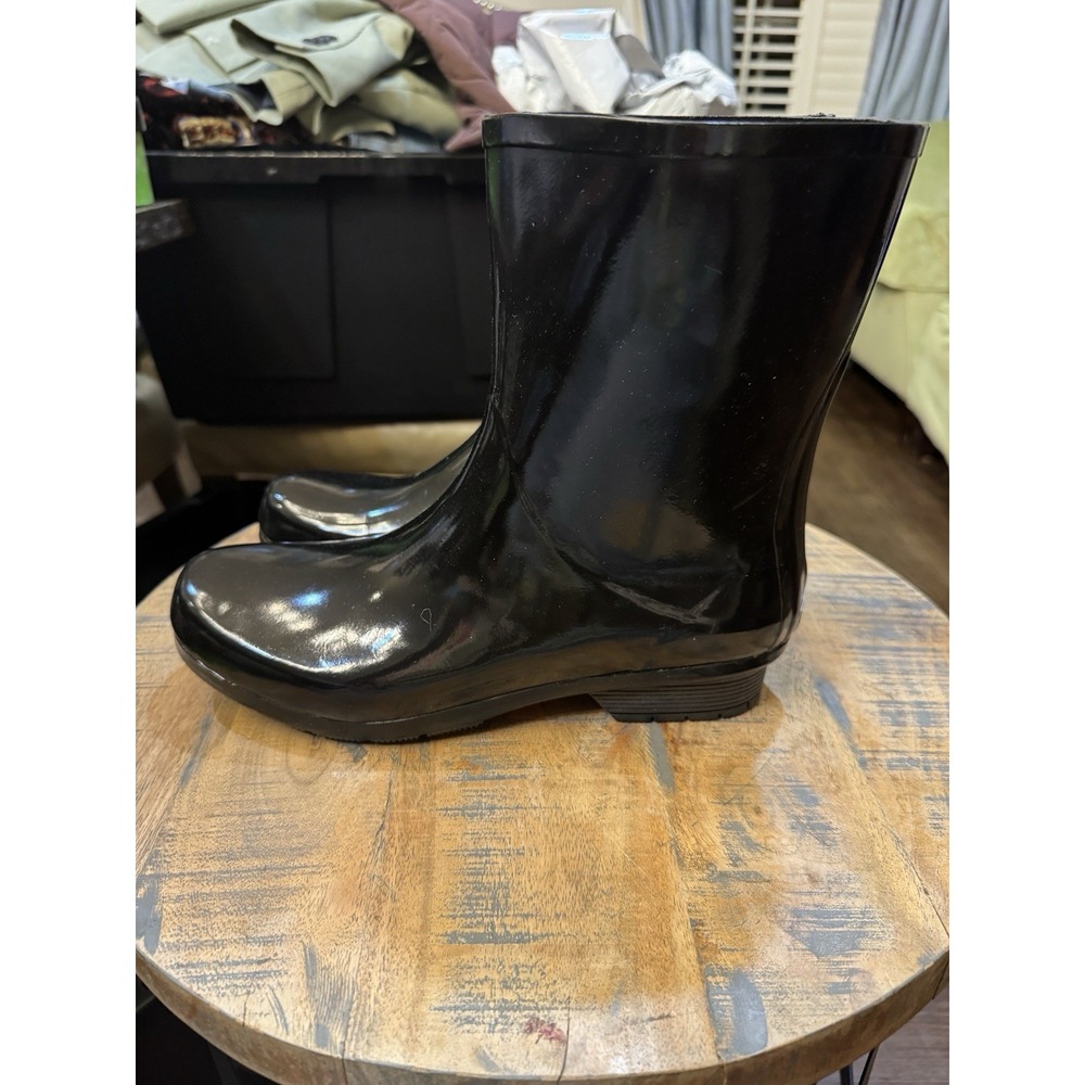 Chooka Women's Polished Mid Rain Boot Black Size‎ 11 - Picture 3 of 14